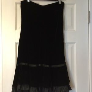 Black Velvet Skirt